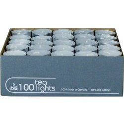 100x Witte theelichtjes/waxinelichtjes 5 branduren - Waxinelichtjes