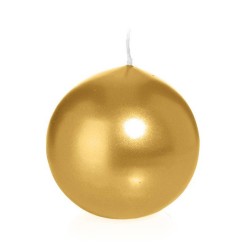 1x Gouden bolkaars 7 cm 16 branduren - bolkaarsen