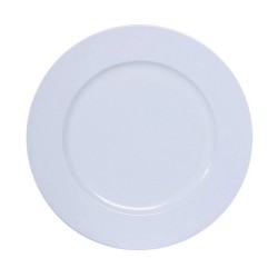 1x Ronde kaarsenborden/onderborden wit glimmend 33 cm - Kaarsenplateaus