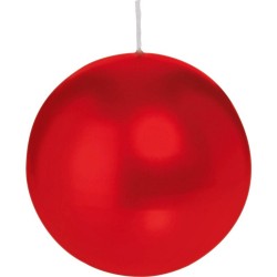 1x Rode bolkaars 8 cm 25 branduren - bolkaarsen
