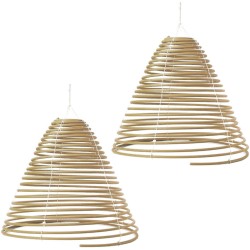 2x Citronella wierookstokjes spiraal hangend tegen muggen 17 x 11,5 cm 22 branduren - Wierookstokjes