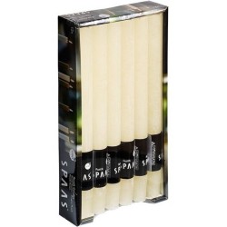 12x Bruiloft ivoorwitte dinerkaarsen 25 cm 10 branduren - Kaarsen