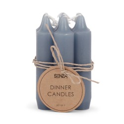 SENZA Diner Kaarsen Grijs-Blauw - 2 x 7 stuks
